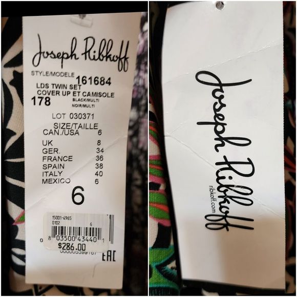 Joseph Ribkoff Multicolor Tunic with Kimono Set  size 6 - Picture 11 of 13